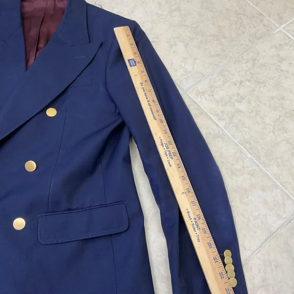 Gucci Uniform Blazer Navy Wool Mohair EU 48 US 38 Replacement parts only flaws*